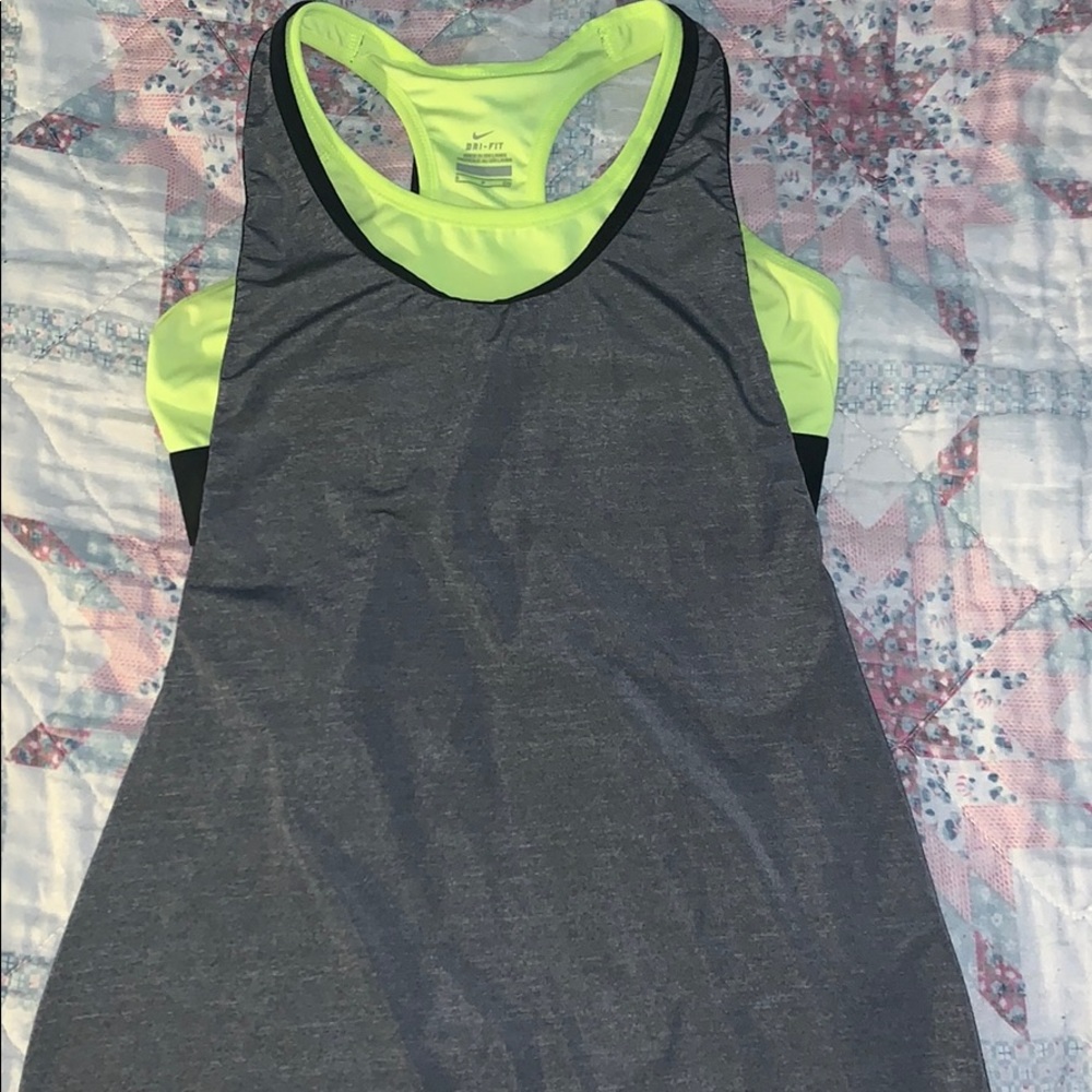 Nike tank top with attached sports bra